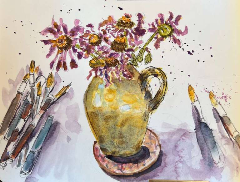 Dried Zinnias - Ronell van Wyk