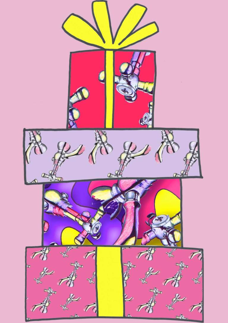 Pile of Presents - Pink visual - Jo Sargisson