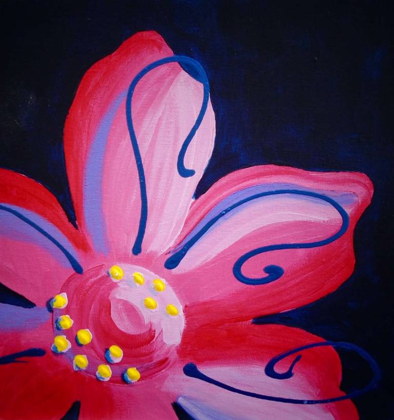 Windflower on midnight blue - Jo Sargisson