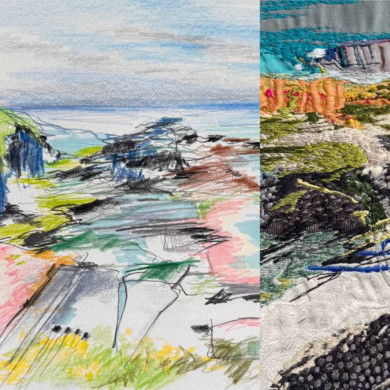 Developing my process from sketching to stitching - 