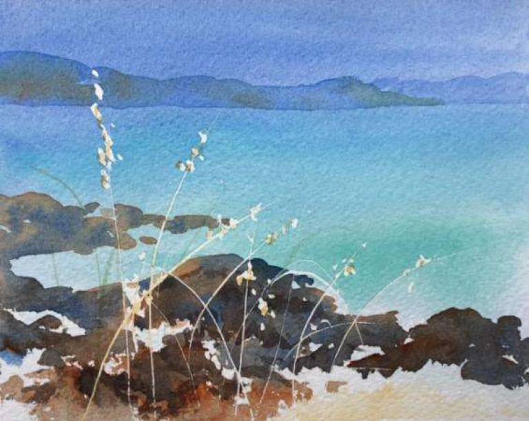 View of Mull from Iona (small watercolour) - Jules Hoare