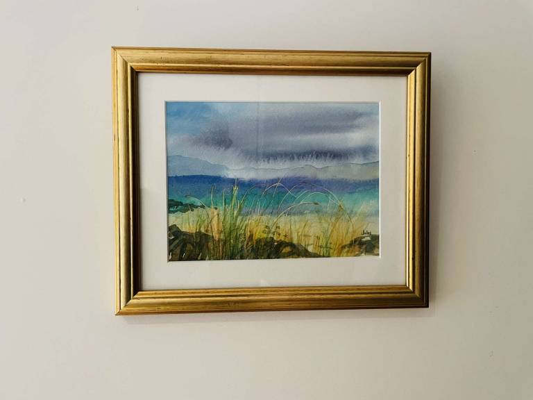Mull from Iona with grasses - Jules Hoare