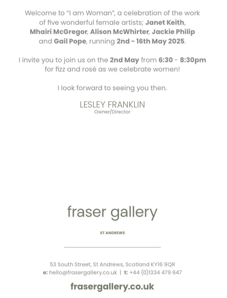 Fraser Gallery "I Am Woman" 5 artist exhibition 2025 - 