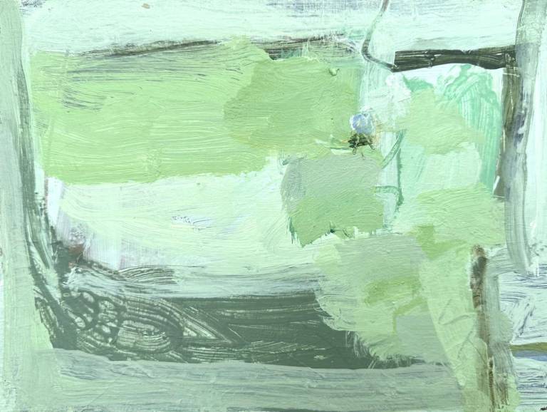Quiet Green Painting - Janet Keith