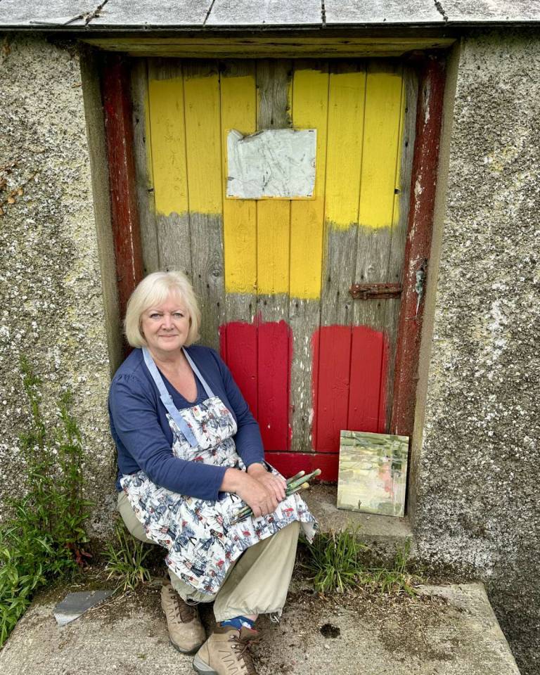 janet at studio door - Janet Keith