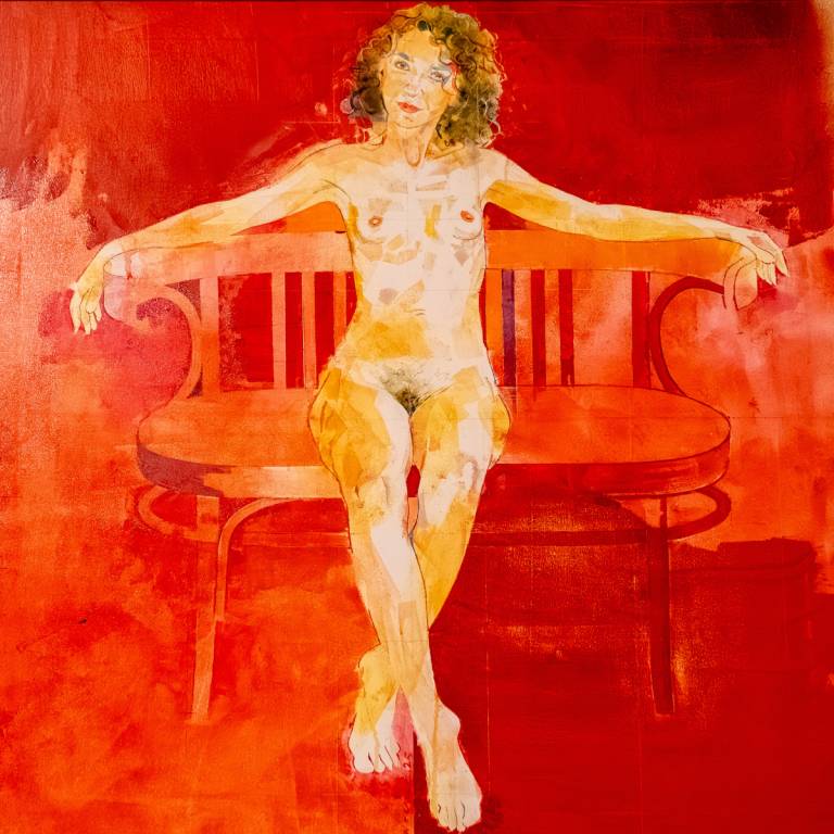 Idoia on love bench - Lawrence Buttigieg