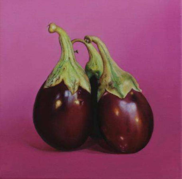 Aubergines on Pink - Trinidad Ball