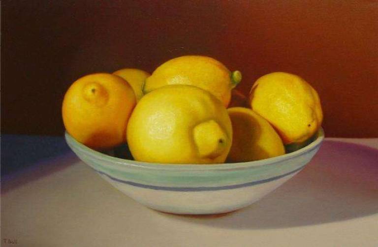 Lemons in a bowl - evening - Trinidad Ball