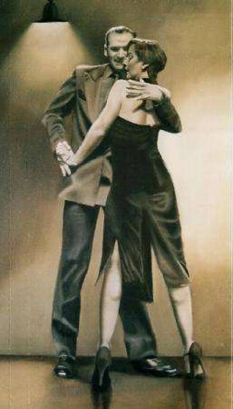 Tango by Street Light (sepia) - Trinidad Ball