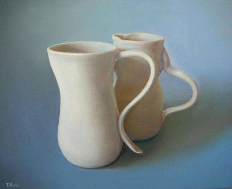 Two White Jugs - Trinidad Ball