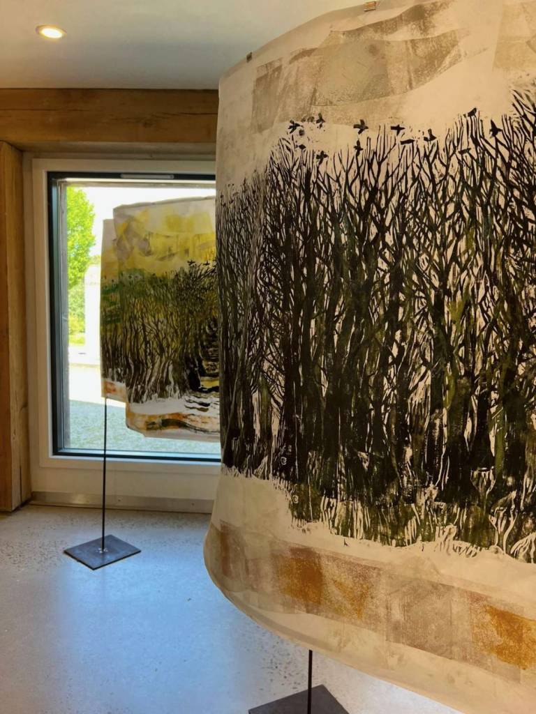 Spring into Summer Installation on Japanese paper - Lyn O'Neill