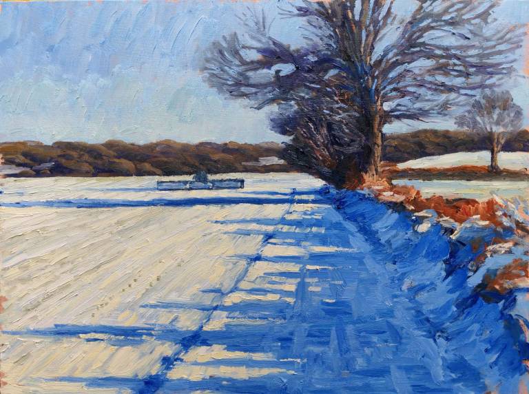 Fields above Berkhamsted under snow, Hertfordshire. 2026. - Andrew Cochrane Dixon
