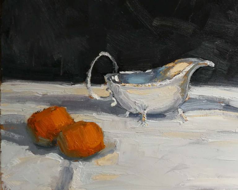 Still life with oranges, detail. 2019. - Andrew Cochrane Dixon