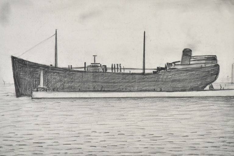 A Tanker - AVAILABLE - L.S. Lowry RBA, BA (1887-1976)
