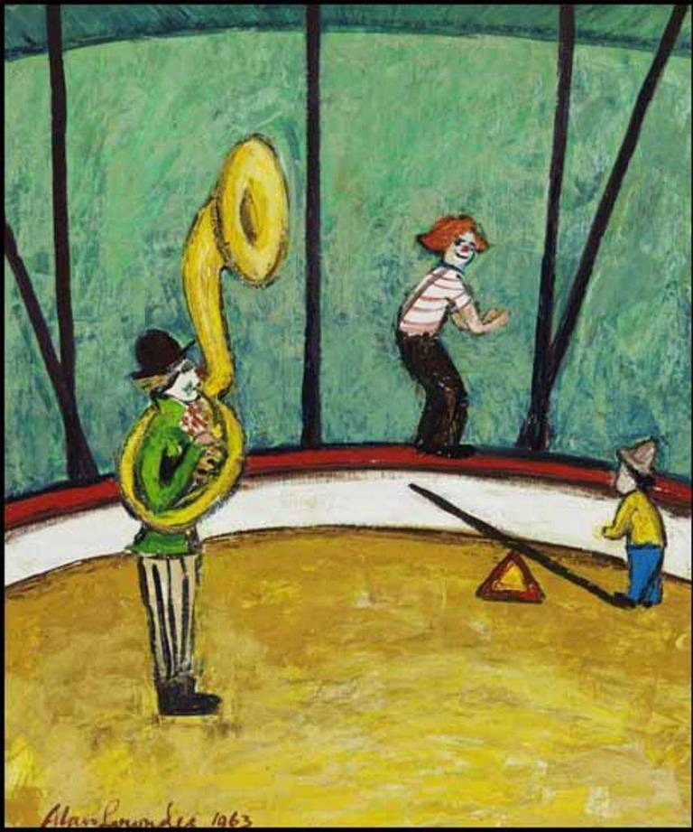 Alan Lowndes (1921-1978) - Two Clowns, 1 Midget (1963)