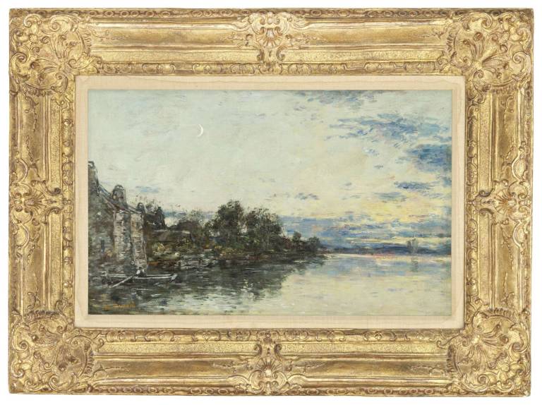 Bord de Rivière en Bretagne (c.1870-1873) - Eugene Boudin (1824-1898)