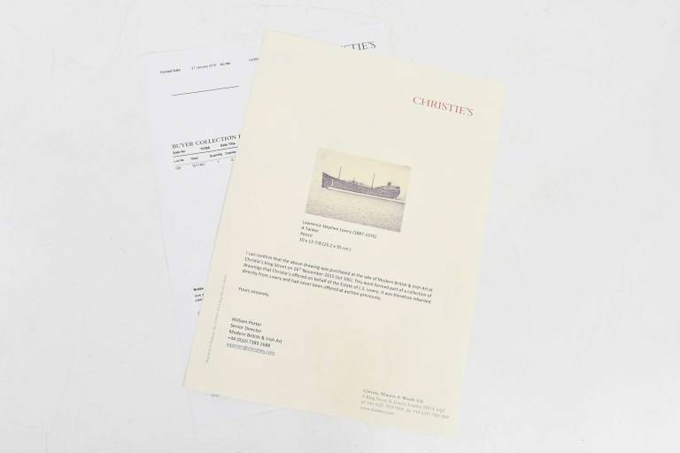 A Tanker - AVAILABLE - L.S. Lowry RBA, BA (1887-1976)