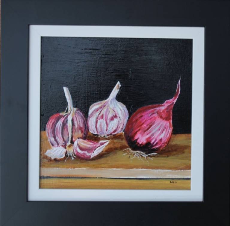 Red onion with garlic - Stephen Michael Law