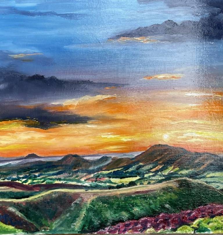 Shropshire Hills with The Wrekin in the distance, - Stephen Michael Law