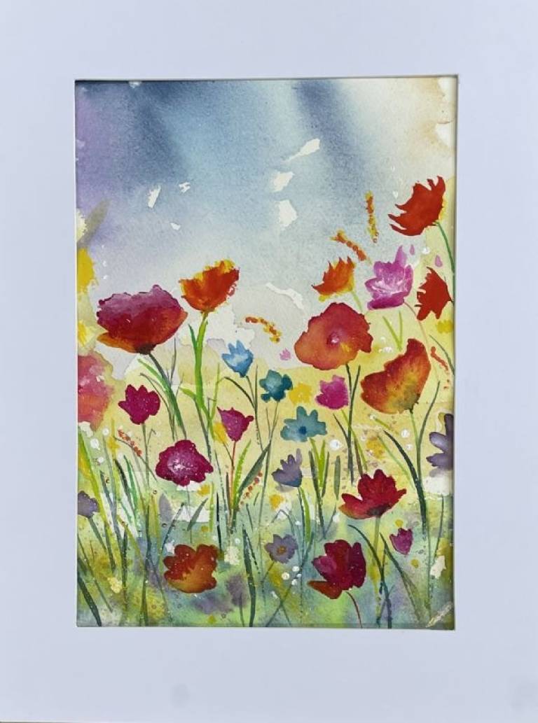 Red flower meadow - Stephen Michael Law