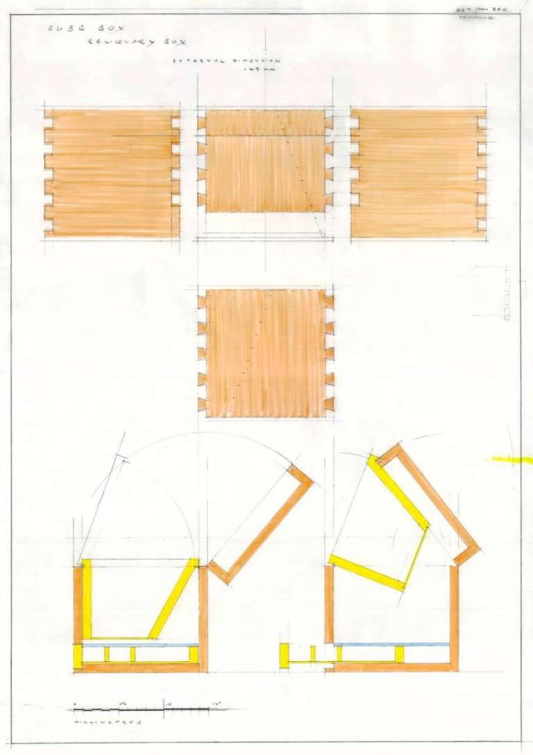 Working drawing Reliquary of Idoia - Lawrence Buttigieg