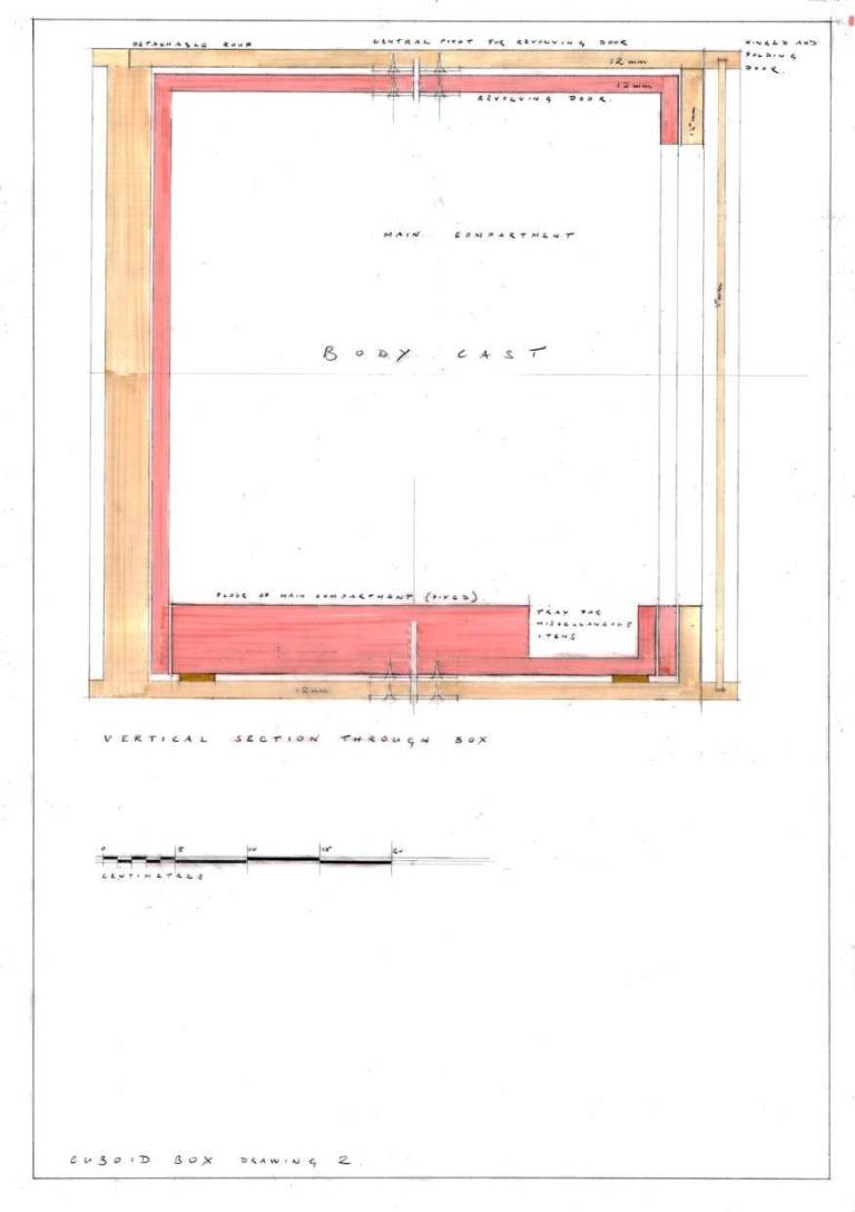 Working drawing (section) Tabernacle for Idoia - Lawrence Buttigieg