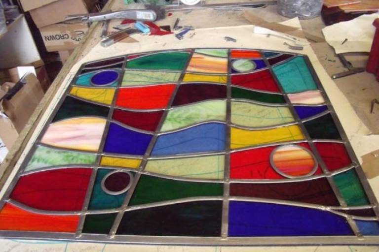 Window under construction - soldered - Caroline Channing