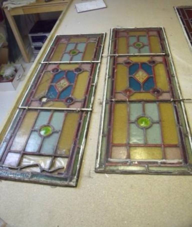 Front Door Panels - Before Repair - Caroline Channing