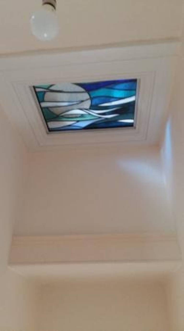 Moon window installed - Caroline Channing