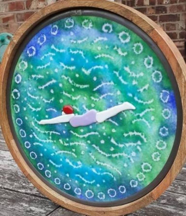 Swimmer, 27cm diameter - Caroline Channing