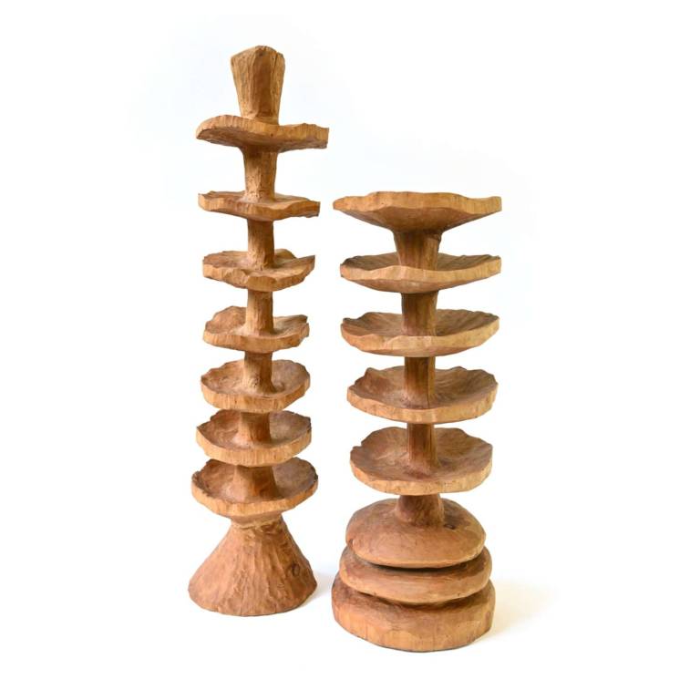 Two Alder Uprights, 1996 - JOHN HITCHENS