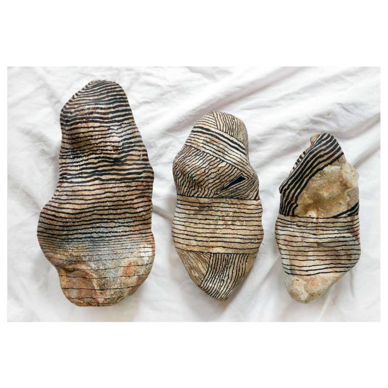 Three Stones, Lined, 2022 - JOHN HITCHENS