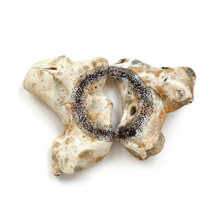 Two White Stones and Wave, 2023 - JOHN HITCHENS