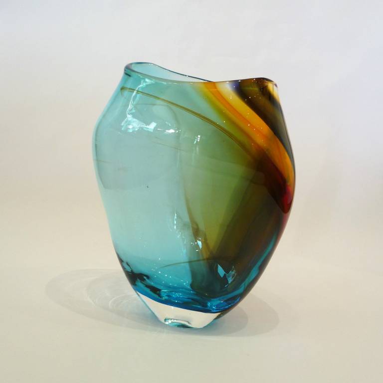Copper Blue Horizon Vase