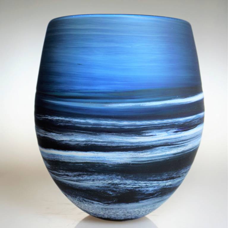 Seascape Round Vase Steel Blue