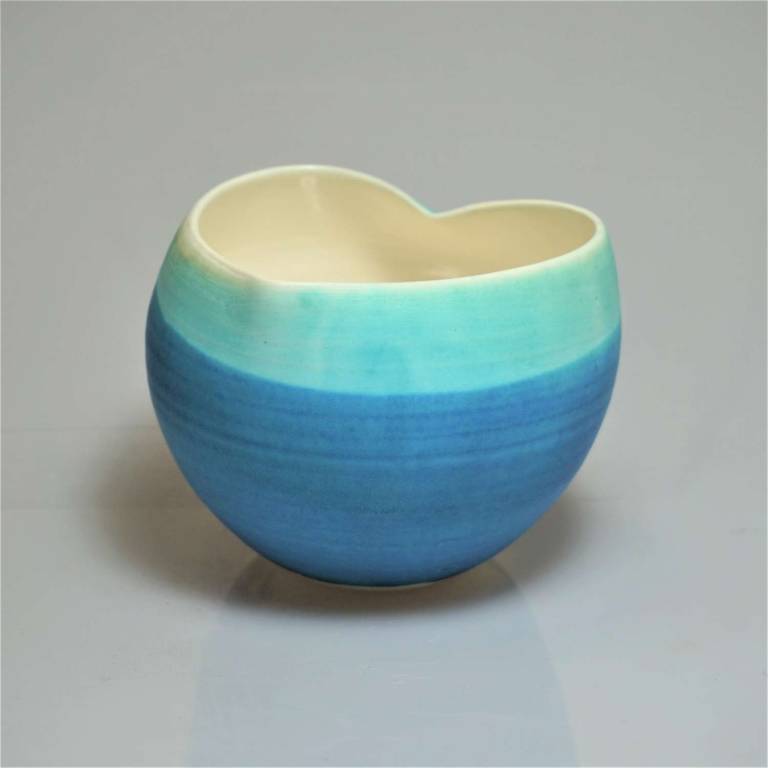 Medium Blue Heart Bowl
