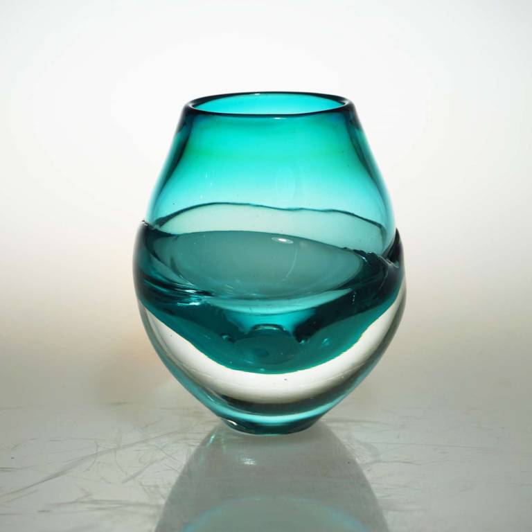 Liquid Ice Candle Holder Turquoise