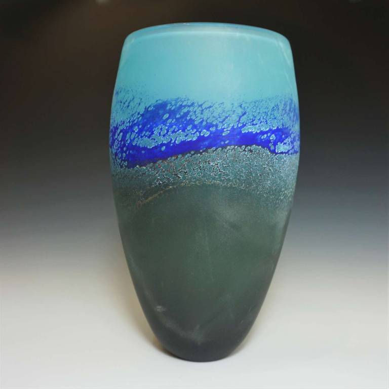 Medium Black/Blue Coast Vase