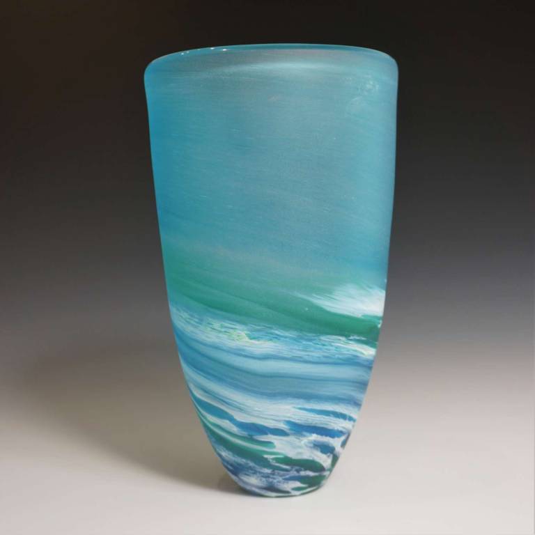Seaspray Tall Vase Blue