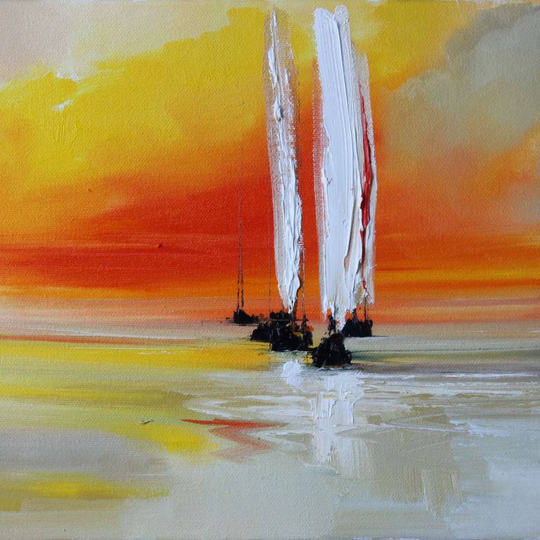 Sails Set At Sunset