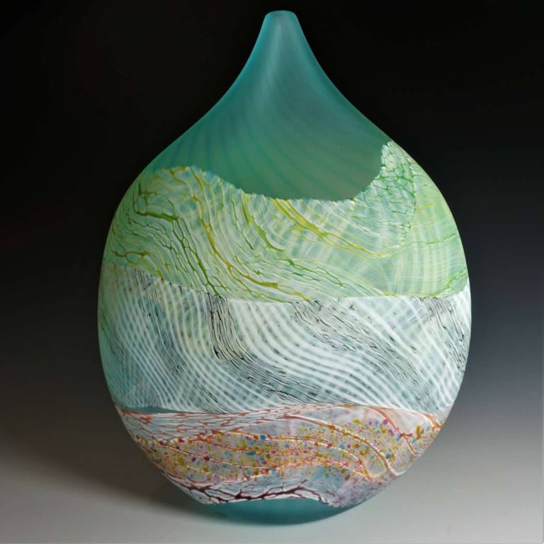 Medium Teardrop Vase Sea Shore Flint