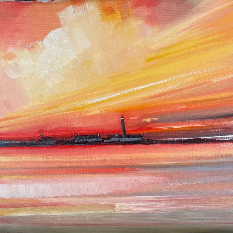 Sunset Against North Ronaldsay Lighthouse