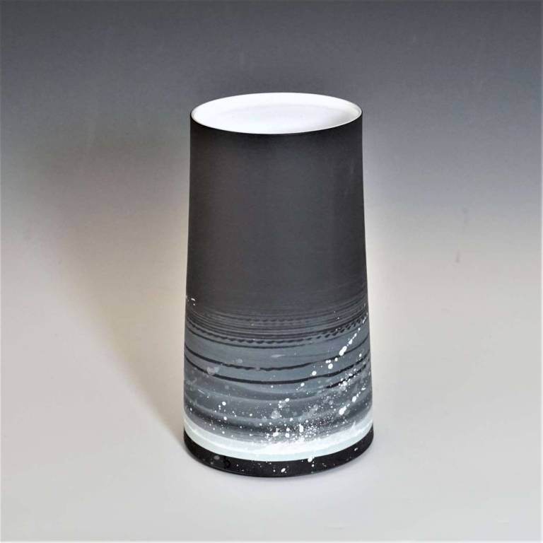 Black Porcelain Large Vase