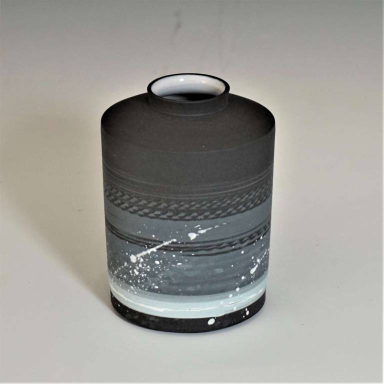 Black Porcelain Conical Vase