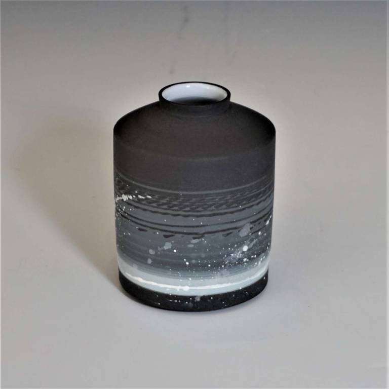 Black Porcelain Conical Vase