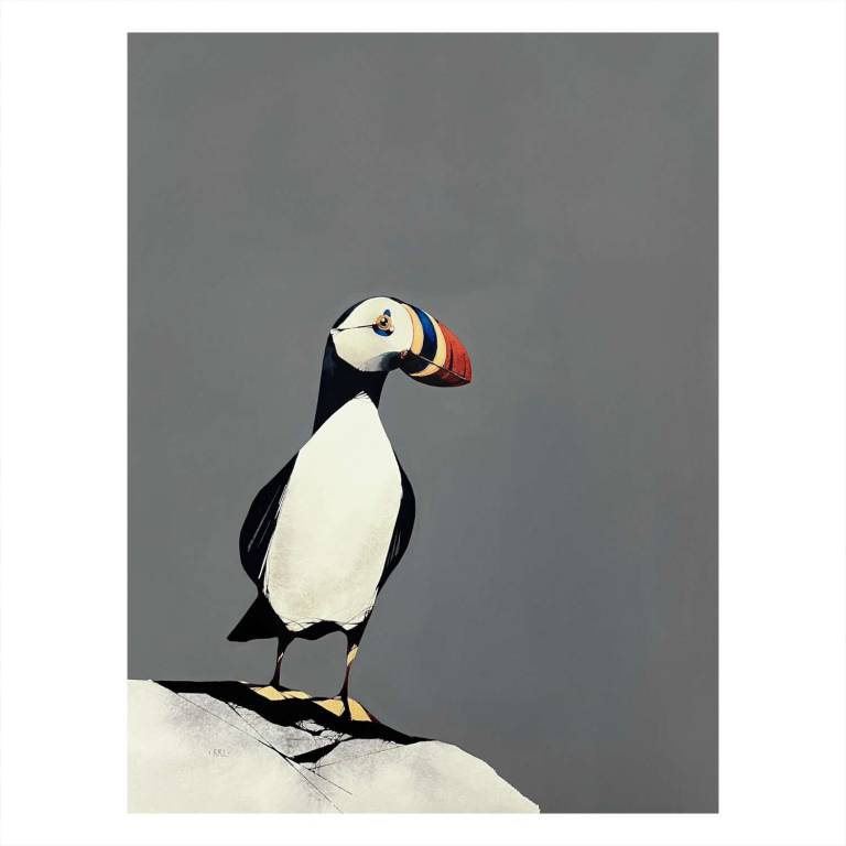 Puffin I (19x15inches, framed 27x23inches)
