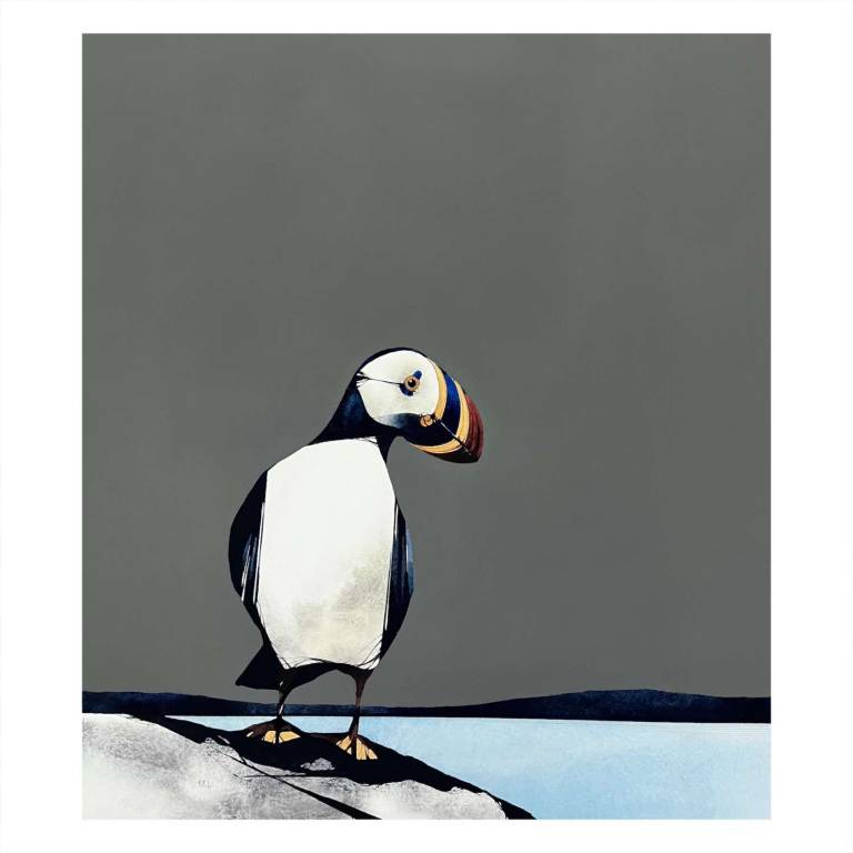 Puffin III  (17x15inches, framed 25x23inches)
