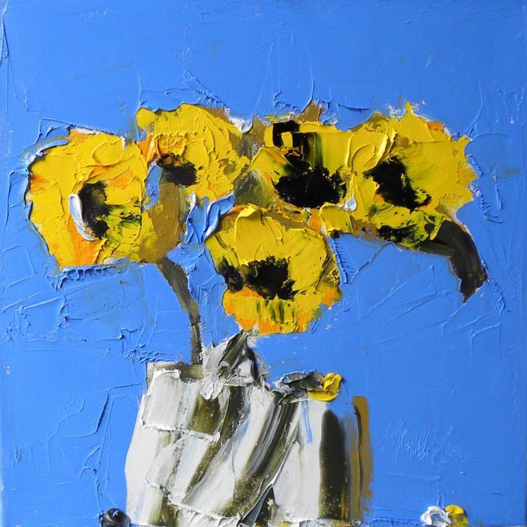 Sunflowers Against Provence Blue