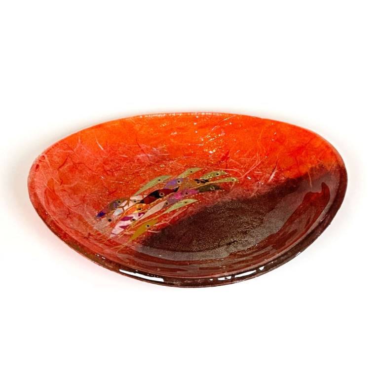 Red Oval Platter Red Sea