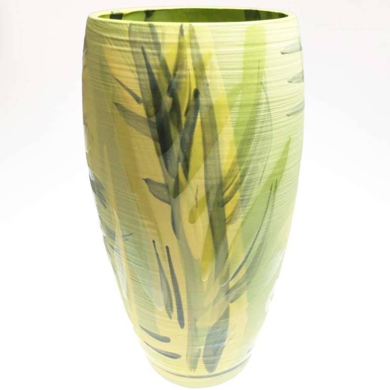 Lime Medium Curved Vase